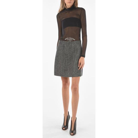 Michael Kors A-line Herringbone Print Skirt small 2-4 - Picture 1 of 7